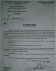 Attestation de mise en stage